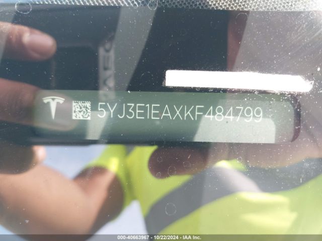 5YJ3E1EAXKF484799 Tesla Model 3 Long Range/mid Range/standard Range/standard Range Plus