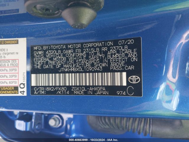 JTNKHMBX0L1090943 Toyota C-HR XLE