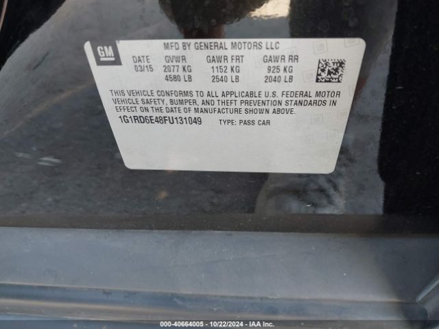 1G1RD6E48FU131049 Chevrolet Volt