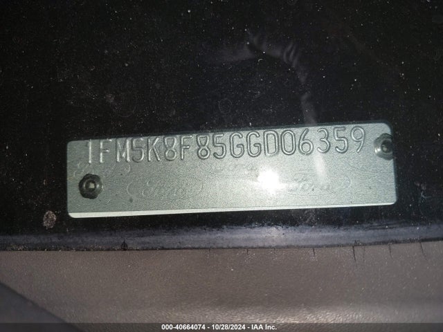 Ford Explorer Limited 2016 1FM5K8F85GGD06359 Image 17