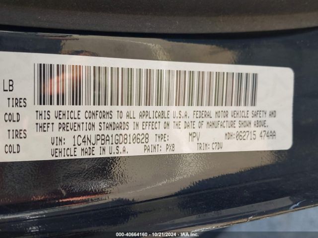 1C4NJPBA1GD810628 Jeep Patriot Sport