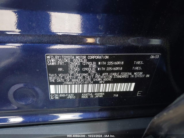 JTMAB3FV2PD148124 Toyota Rav4 Prime Se