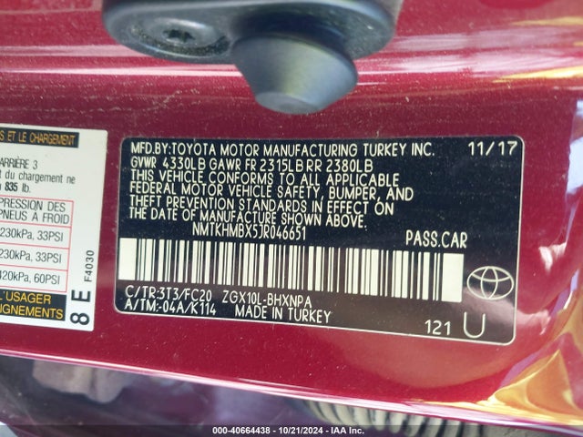NMTKHMBX5JR046651 Toyota C-HR XLE