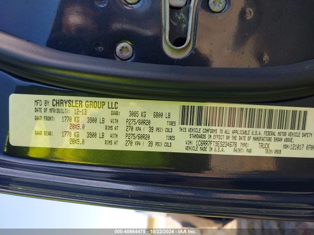 RAM 1500 Express 2014 1C6RR7FT9ES234678 Image 9