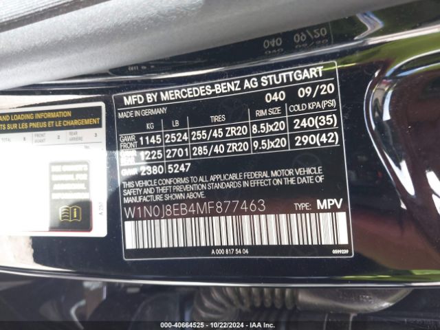 W1N0J8EB4MF877463 Mercedes-Benz Glc 300 4matic Coupe