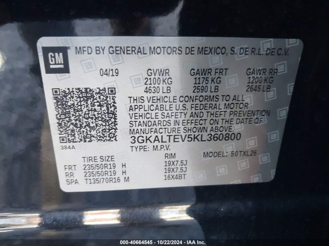 GMC Terrain Sle 2019 3GKALTEV5KL360800 Image 9