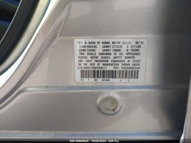 JH4KC1F56FC000177 Acura RLX
