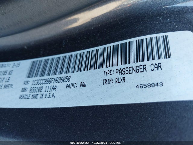 Chrysler 200 S 2015 1C3CCCBB6FN696058 Image 9