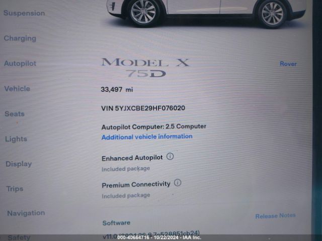 5YJXCBE29HF076020 Tesla Model X 100d/75d/90d