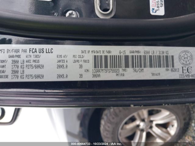 1C6RR7MT5FS759323 RAM 1500 Sport