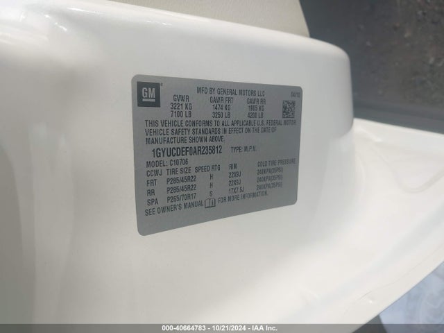 2010 CADILLAC ESCALADE 1GYUCDEF0AR235812 Photo 8