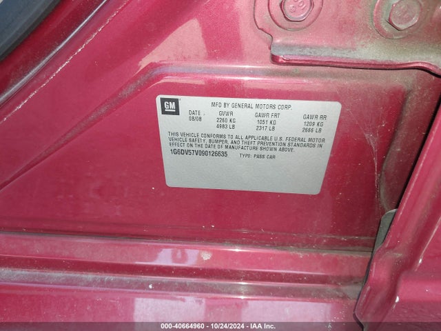 2009 CADILLAC CTS 1G6DV57V090126635 Photo 8