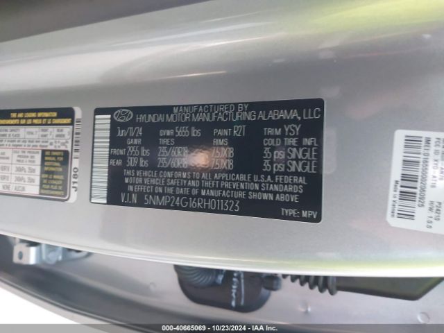 2024 HYUNDAI SANTA FE HYBRID 5NMP24G16RH011323 Photo 8