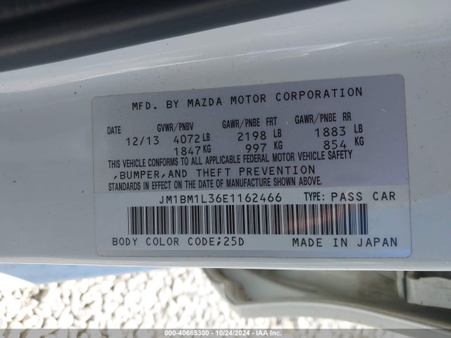 Mazda Mazda3 S Touring 2014 JM1BM1L36E1162466 Image 9