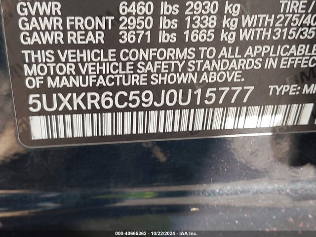 5UXKR6C59J0U15777 BMW X5 Xdrive50i