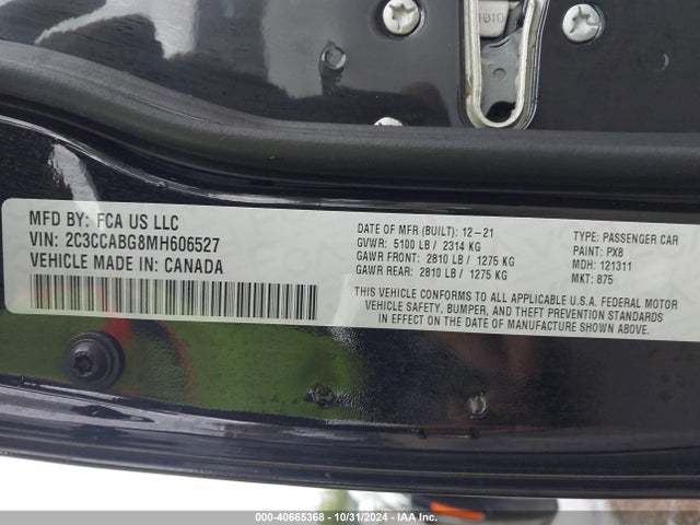 2C3CCABG8MH606527 Chrysler 300 300s