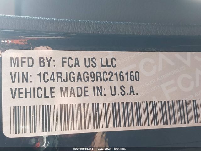 1C4RJGAG9RC216160 Jeep Grand Cherokee Altitude 4x2