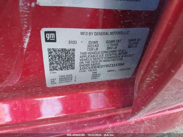 1GCUDDED7RZ111954 Chevrolet l84
