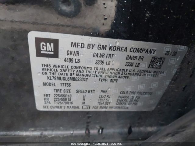 KL79MUSL6MB023042 Chevrolet Trailblazer Awd Rs