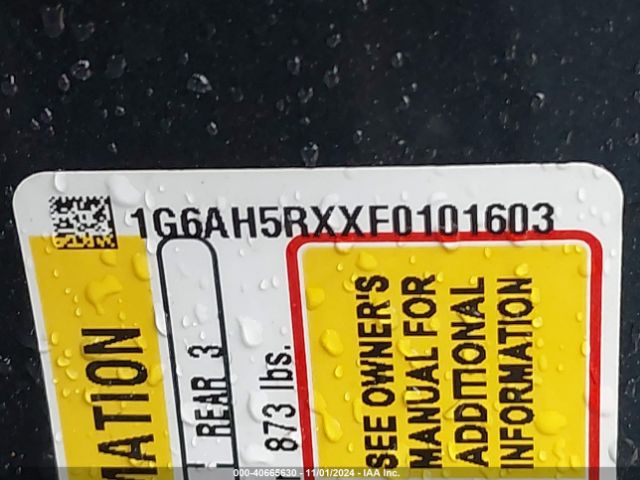 1G6AH5RXXF0101603 Cadillac ATS LUXURY
