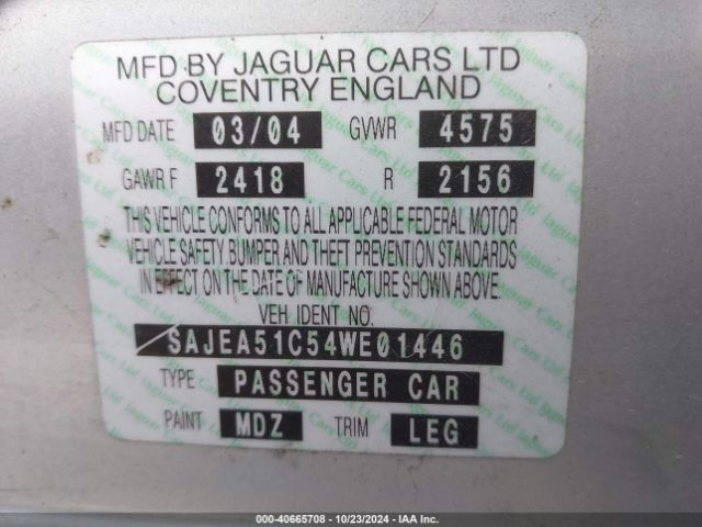 2004 JAGUAR X-TYPE SAJEA51C54WE01446 Photo 8