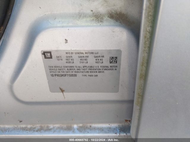 1G1PA5SH3F7150530 Chevrolet Cruze Ls Auto