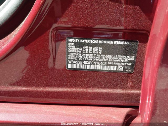 WBA53BH0XPCN16403 BMW 530 I