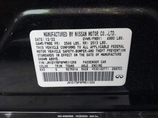 JN1EV7BP8PM511259 Infiniti Q50 LUXE