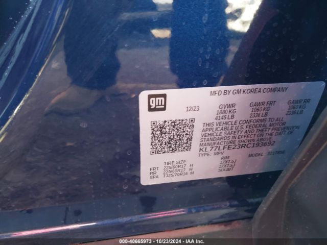 KL77LFE23RC193692 Chevrolet Trax Fwd Sp