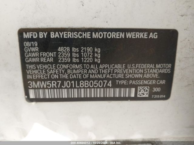 3MW5R7J01L8B05074 BMW 330i Xdrive