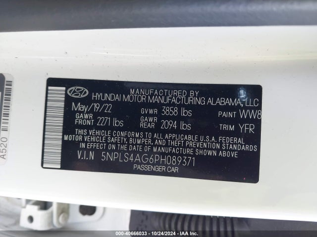 Hyundai ELANTRA SEL 2023 5NPLS4AG6PH089371 Image 9