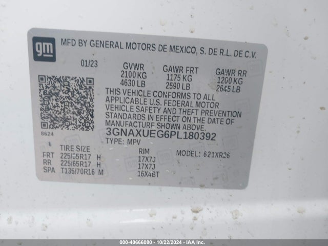Chevrolet Equinox Awd Lt 2023 3GNAXUEG6PL180392 Image 9