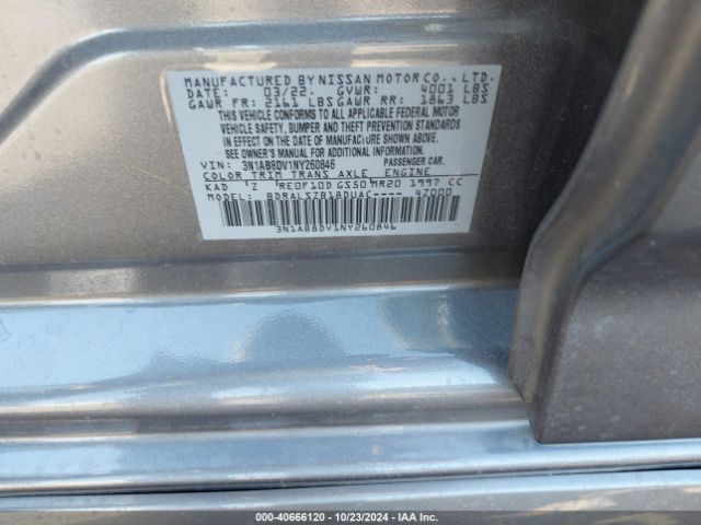 3N1AB8DV1NY260846 Nissan Sentra Sr Xtronic Cvt