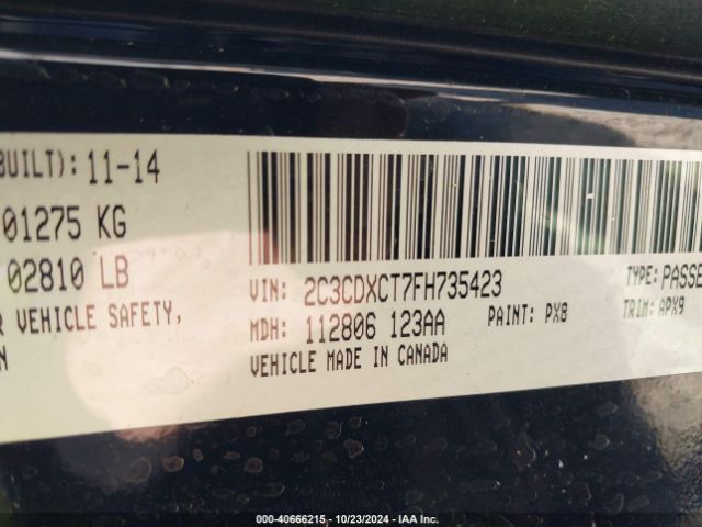 2C3CDXCT7FH735423 Dodge CHARGER R/T
