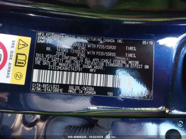 2T2ZZMCA6KC143791 Lexus RX 350