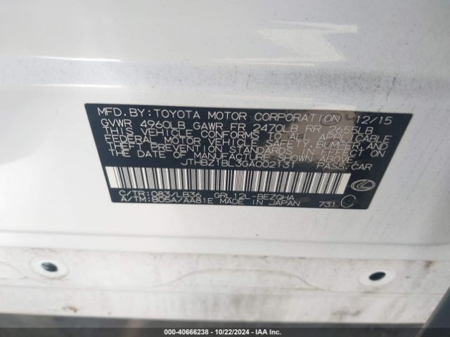 JTHBZ1BL3GA002131 Lexus Gs 350 F Sport