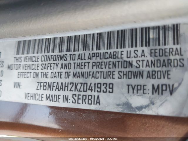 ZFBNFAAH2KZ041939 Fiat 500L POP