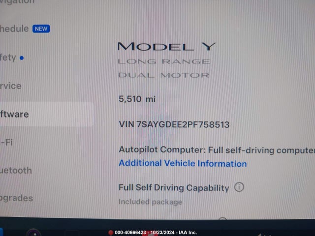 2023 TESLA MODEL Y 7SAYGDEE2PF758513 Photo 6