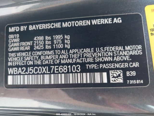 WBA2J5C0XL7E68103 BMW M240i