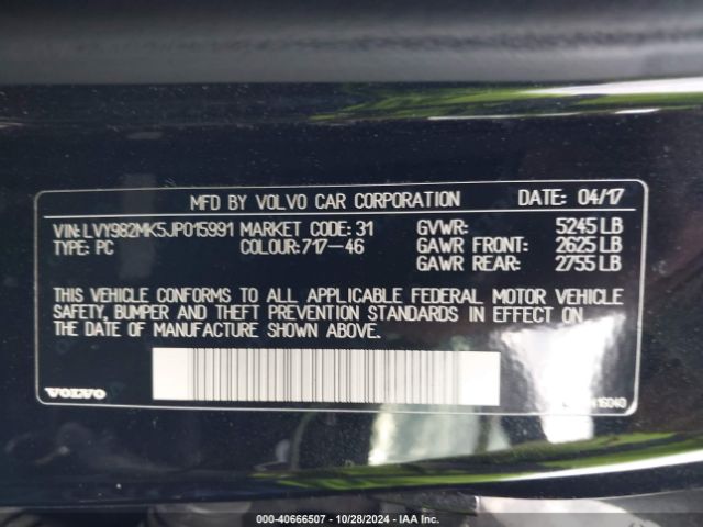 LVY982MK5JP015991 Volvo S90 T5 Momentum