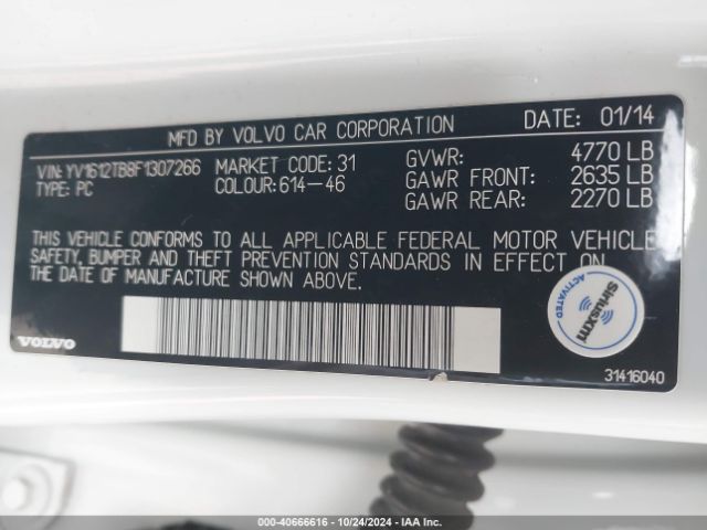 YV1612TB8F1307266 Volvo S60 T5 Premier