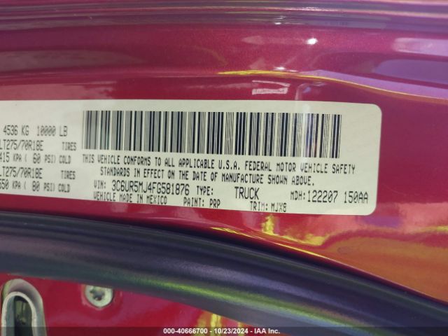3C6UR5MJ4FG581876 RAM 2500 Big Horn