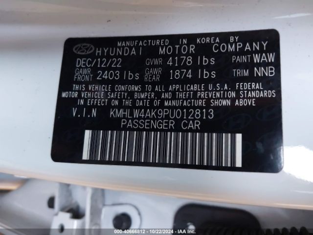 KMHLW4AK9PU012813 Hyundai ELANTRA N