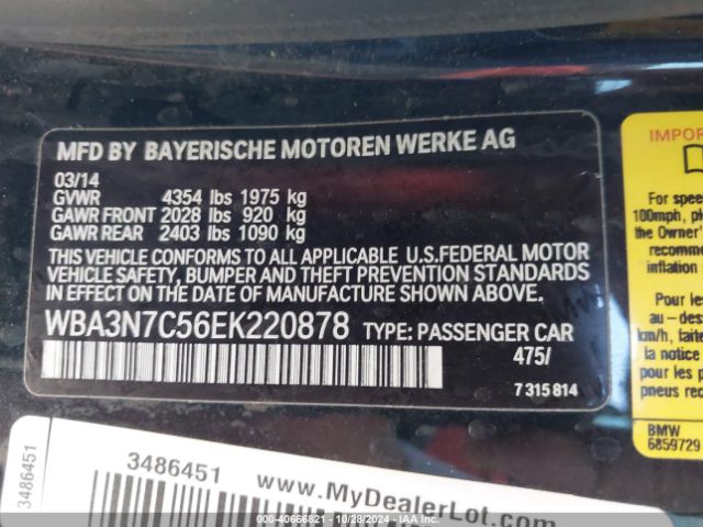 WBA3N7C56EK220878 BMW 428i