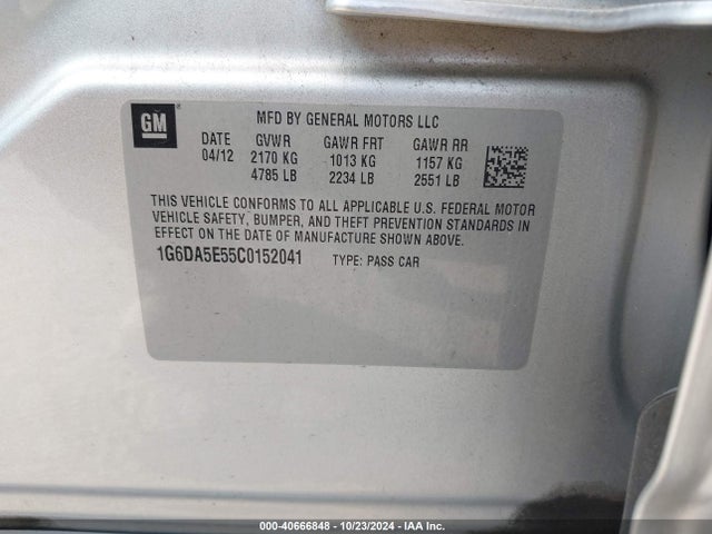 2012 CADILLAC CTS 1G6DA5E55C0152041 Photo 8