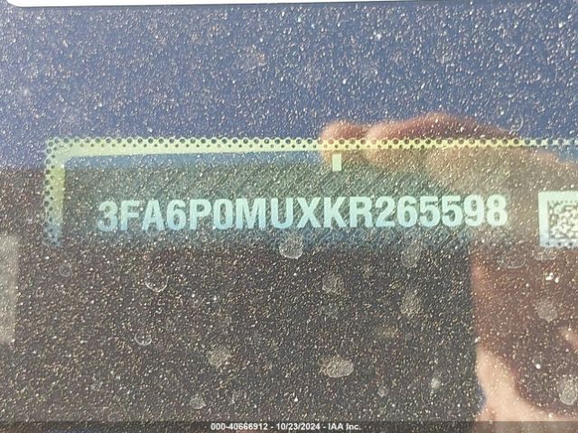 3FA6P0MUXKR265598 Ford Fusion Hybrid Sel