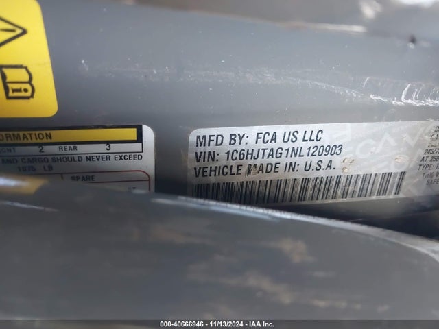 Jeep Gladiator Altitude 4x4 2022 1C6HJTAG1NL120903 Image 9