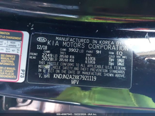 KNDJN2A2XK7921119 KIA Soul