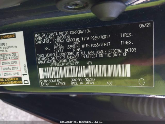 JTEFU5JR1M5247721 Toyota 4runner