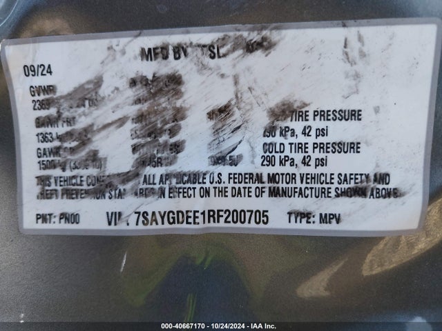 2024 TESLA MODEL Y 7SAYGDEE1RF200705 Photo 8
